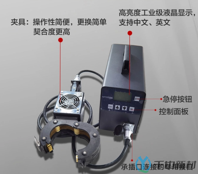 psp鋼塑復合管連接設備是電磁熔焊機